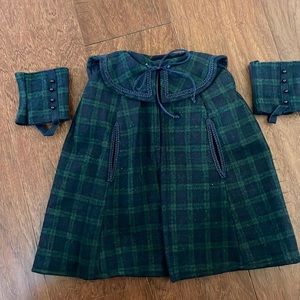 Pleasant Company Samantha Plaid Cape & Gaitors